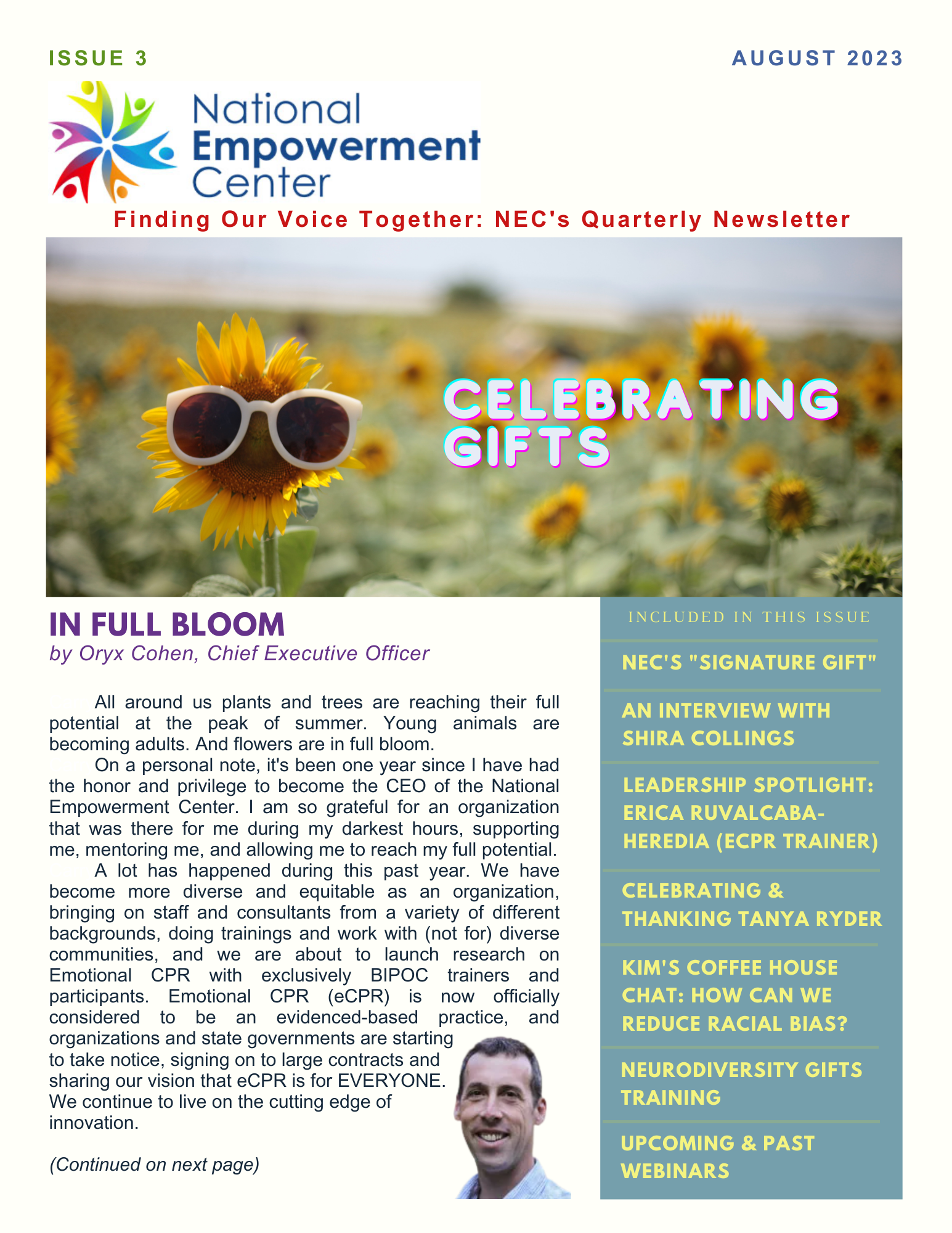 August 2023 Newsletter - National Empowerment Center